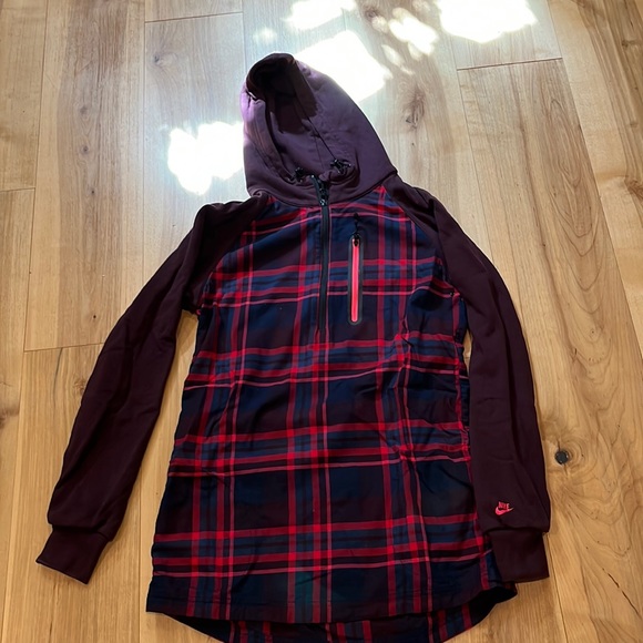 Nike | Tops | Womens Nike Flannel Hoodie | Poshmark